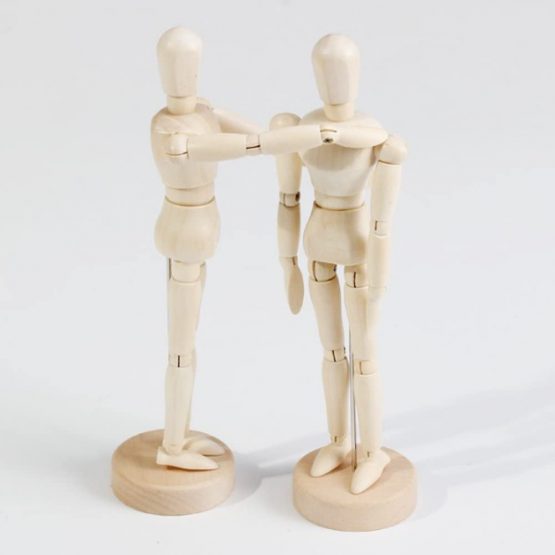 STOBOK Wooden Figure Model Human Art Mannequin Manikins for Artists sketch charcoal Home Office Desk Decoration children toys gift - Image 4