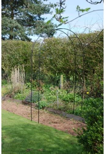 Kingfisher Self Assembly Garden Arch For Climbing Plants & Roses, Black, 136x38x240 cm - Image 3