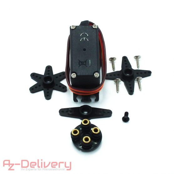 AZDelivery MG996R Digital Servo Motor Metal Gear High Speed Torque Helicopter Airplane Boat RC compatible with Arduino including eBook - Image 3