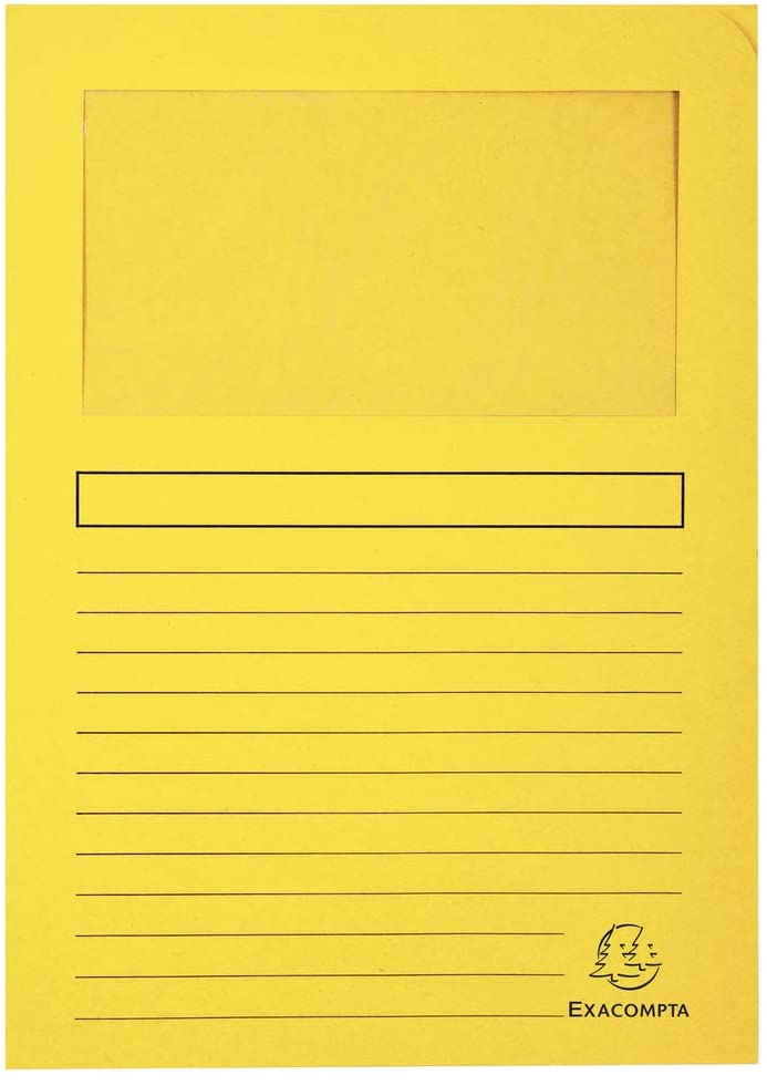 Exacompta, Ref 50109E, Forever Collection, Window Folders, 220 x 310mm in Size, Suitable for A4 Documents