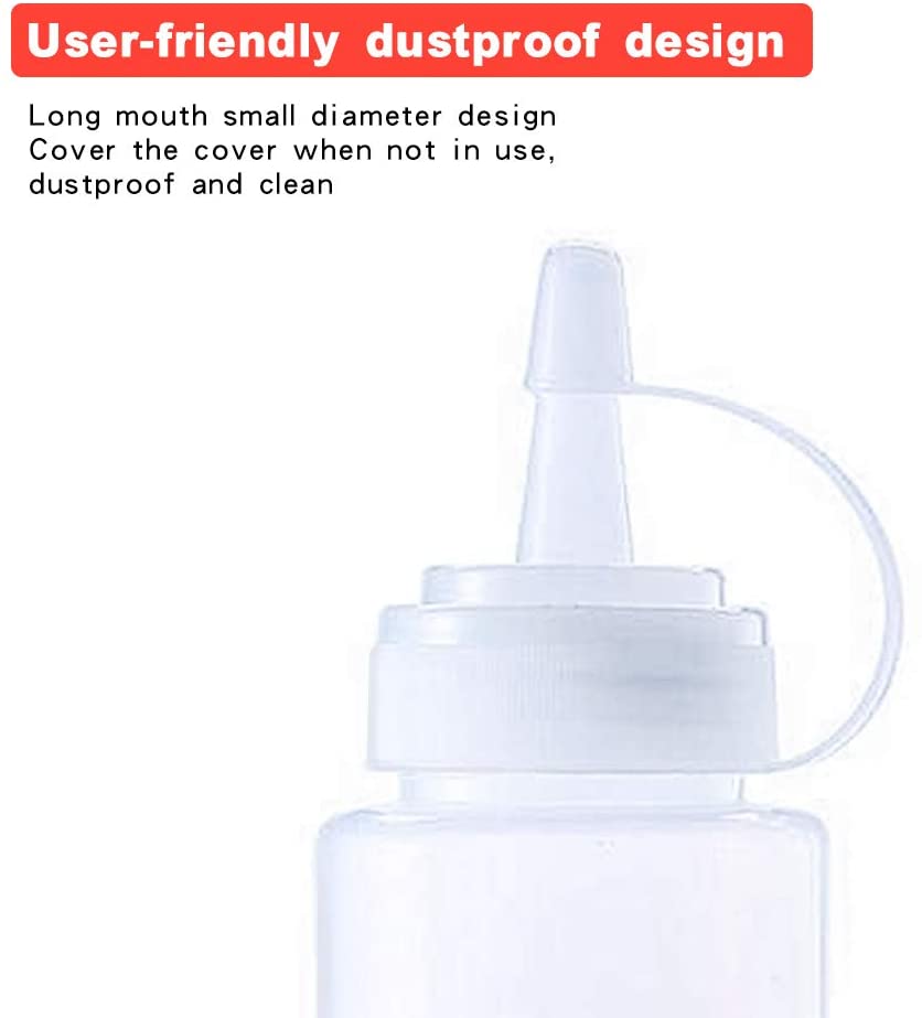 KANOSON Squeeze Bottle, Ketchup Bottle, 6pcs Squeezy Bottles with Nozzles 250ml - Image 2