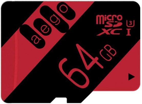 AEGO 64GB MicroSD Card U3 Micro SDXC Memory Card with Adapter - U3 64GB TF Card