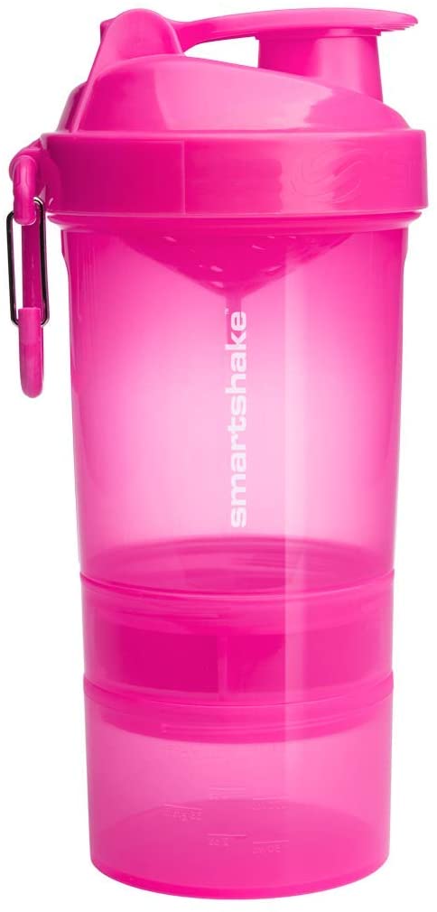 Smartshake Original 2GO Shaker Cup with 600 ml Capacity, Neon Pink