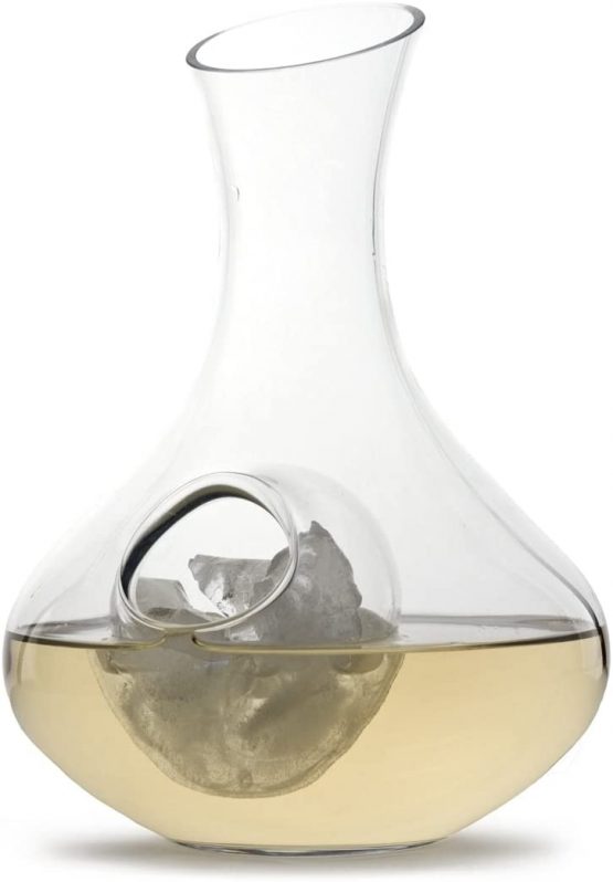 Bredemeijer Avallo LV02156 Decanter / Carafe 1.3 Litres Glass with Ice Cube Compartment 175 x 80 x 340 mm