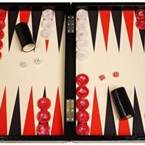 Wycliffe Brothers Tournament Backgammon Set - Black Croco with Cream Field (black points) - Gen III