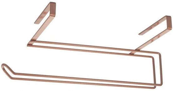 Metaltex 'Easy Roll' Undershelf Kitchen Paper Holder, Polytherm Copper, 35 x 18 x 10 cm