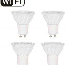 4-Pack WiFi Smart Alexa GU10 LED Light Bulb 5W, Dimmable Warm White and Cool White (2700k- 6500k), Compatible with Alexa, Google Assistant, Could be Remote Controlled by Smartphone (iOS