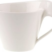 Villeroy & Boch New Wave Coffee at Lait Cup, 400 ml, Height: 10.1 cm, Premium Porcelain, White, 0.4 Litre