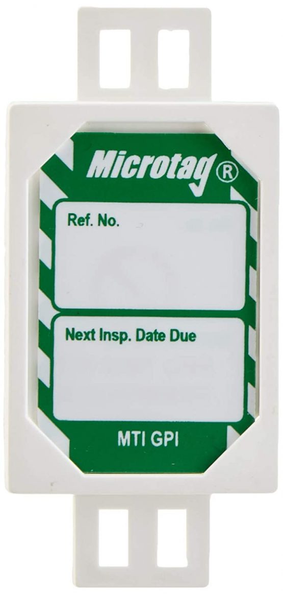 Scafftag MIC-PK-GPI-GN Microtag"Next Inspection Date Due" Tag Kit, Nylon 6/Polypropylene, White on Green, 20 holders, 20 inserts, 1 pen - Image 2