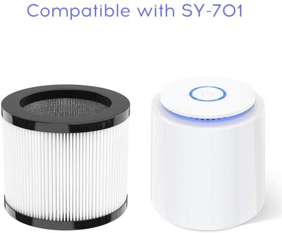 Duomishu Air Purifier SY-701 Replacement, True HEPA and Activated Carbon Filters Set - Image 2
