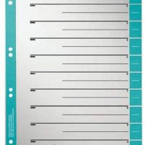 Leitz 16523030 A4 Cardboard Separator Sheets Coloured Print Light Blue 25-Pack