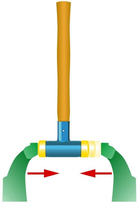 Wiha 80040 No Recoil Soft-Faced Hammer, Multi-Colour, 40 mm - Image 3