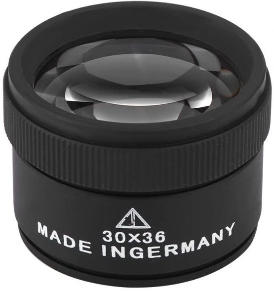 Brino Professional Jewelry 30X Loupe Lens Eye Jeweller Magnifying Inspection Tool for Stamp and Coin Collection
