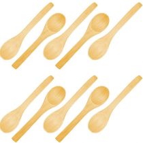 Wooden Spoon-Small Handmade Wooden Spoon, 10PCS 3.5in Small Wooden Serving Spoons Condiments Salt Spoons Honey Teaspoon Coffee Tea Sugar Salt Jam Mustard Ice Cream Spoons