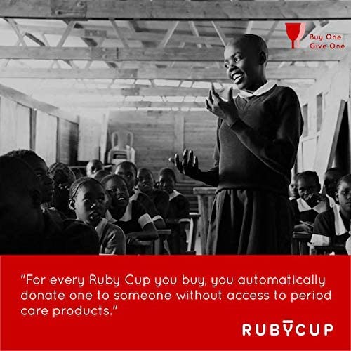 Ruby Cup, Reusable Menstrual Cup, Small (Light Flow), RED, Includes Cup Donation. Perfect for Beginners. Safe - Image 4