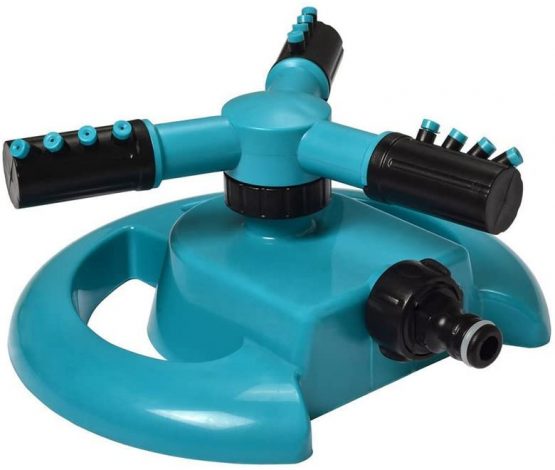 NUZAMAS 3 Arm Sprinkler And Watering Timer Set - Automatic Lawn Watering System 360 Degree Rotating Sprinkler Irrigation Controller Up to 120 Minutes - Image 2
