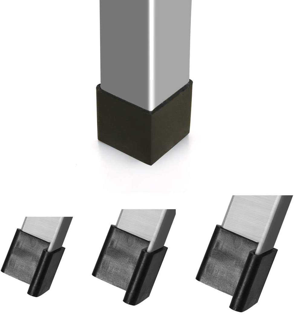 sourcing map Rubber L Shaped Angle Iron Leg Foot Cover Cap 40mm x 40mm 5pcs Black - Image 4