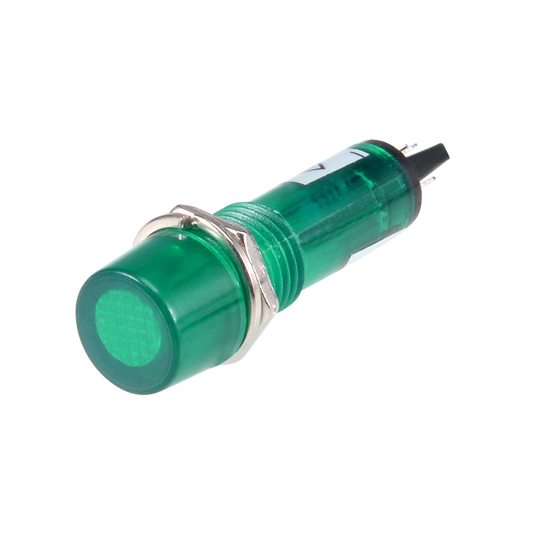 sourcing map Signal Indicator Dash Light DC 24V,LED Bulbs XD10-3 Green, 10mm 2/5" Panel Mount 10Pcs - Image 3