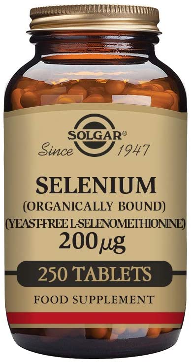 Solgar Selenium 200g - Yeast Free - Healthy Hair & Nails - Supports The Metabolism - Vital Mineral - 250 Tablets