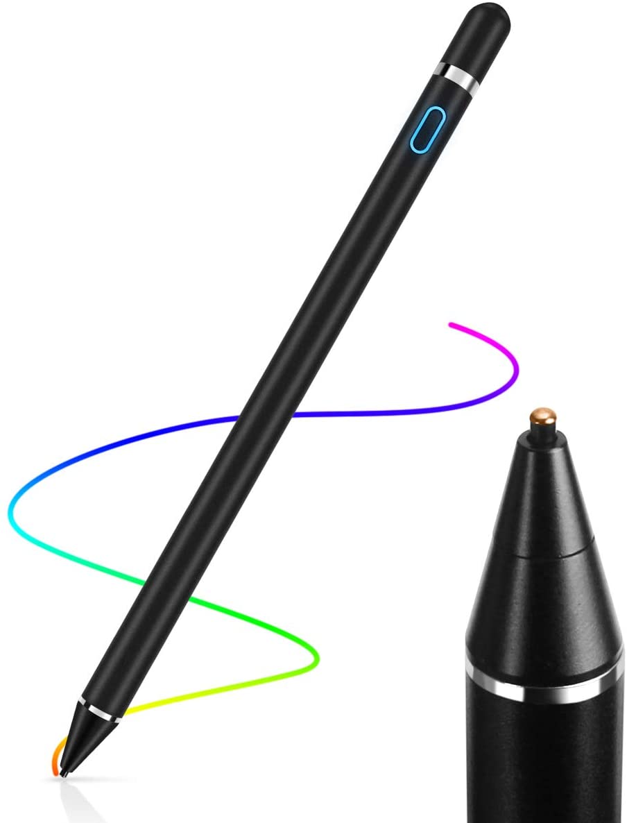 AICase Active Stylus Pen 1.45mm High Precision and Sensitivity Point Capacitive Stylus Compatible for iPhone Samsung iPad Pro iPad Air 2 Tablets