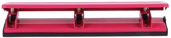 Eagle Desktop 3 Hole Punch, Paper Puncher, Heavy Duty,12 Sheet Capacity, Metal (Deep Pink) - Image 2