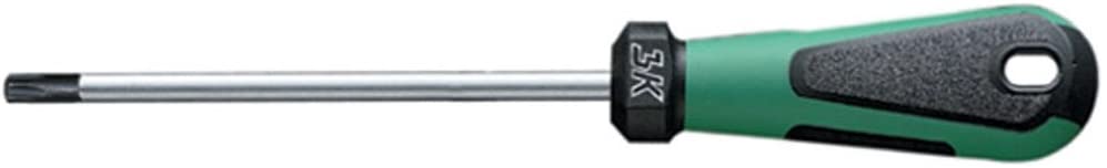 Stahlwille 48560009 4856 3K DRALL Chrome Alloy Steel Screwdriver with Hollow Point, Black Tip, Size T9, 2.5mm Torx, 155mm Length, Pack of 5