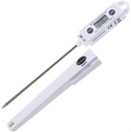 Brannan Instant Read Meat Thermometer Digital Probe - Waterproof Thermometer for Fast Temperature Monitoring - Ideal Temperature Probe for use as a Meat Thermometer