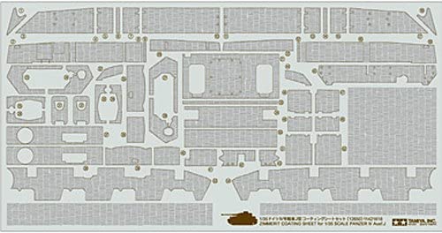 TAMIYA 300012650-1:35 Room Photo-Etched Parts for Panzer IV Model J Grey/Green, Grey / Green, Medium
