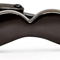 HONEY BEAR Mens/Boys Moustache Beard Tie Clip Bar for Skinny Narrow Size/Normal Size Tie Stainless Steel for Business Wedding Gift