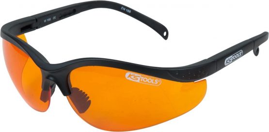 KS Tools 4042146710401 Schutzbrille, mit Ohrstöpsel 310.0161 Protective Glasses with Ear Plugs Orange - Image 4