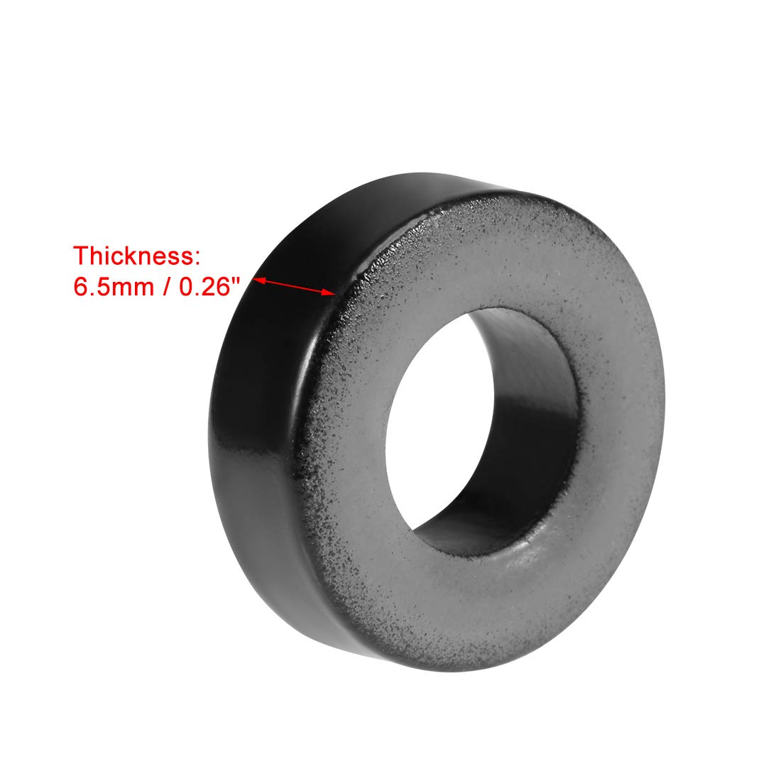 sourcing map 8pcs 9.2 x 18 x 6.5mm Ferrite Ring Iron Powder Toroid Cores Black Gray, Black Gray 8pcs, 9.2mmx18mmx6.5mm - Image 4
