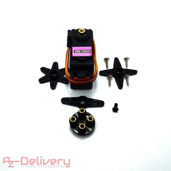 AZDelivery MG996R Digital Servo Motor Metal Gear High Speed Torque Helicopter Airplane Boat RC compatible with Arduino including eBook - Image 2