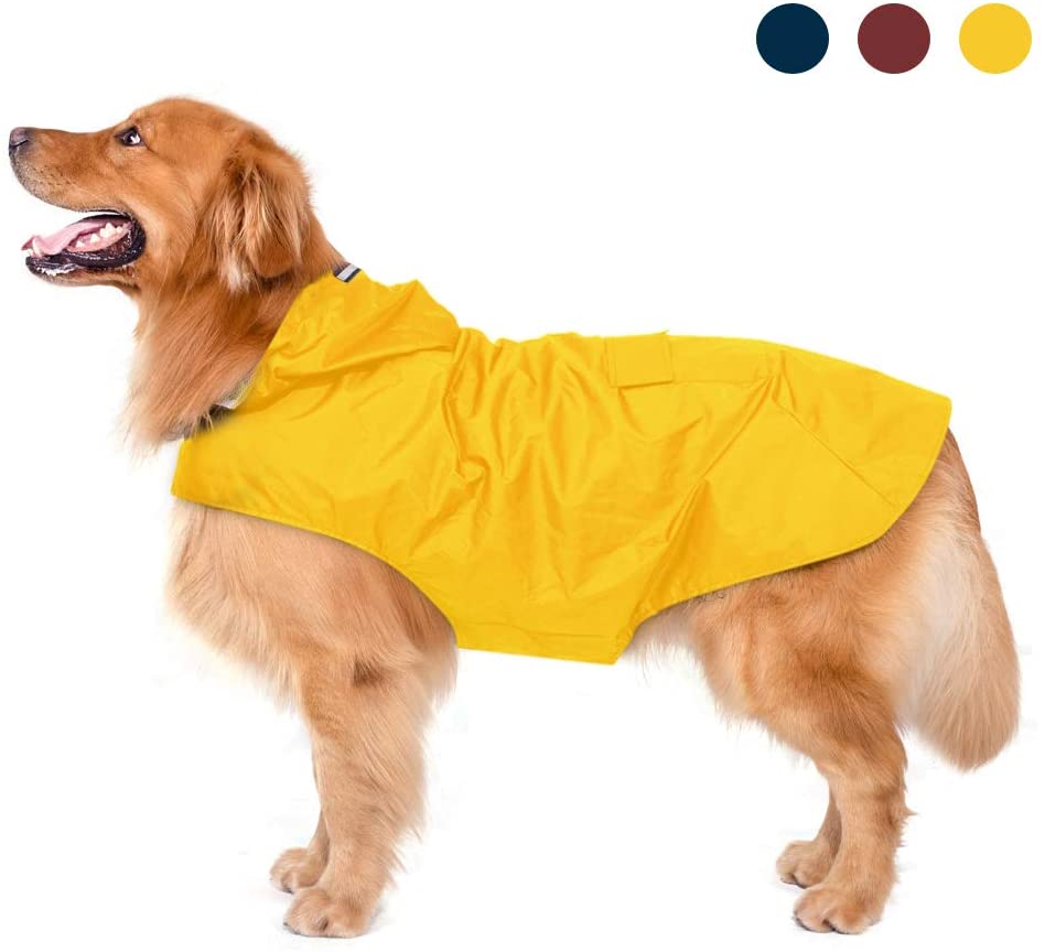 Zellar Dog Raincoat with Hood, Collar Hole