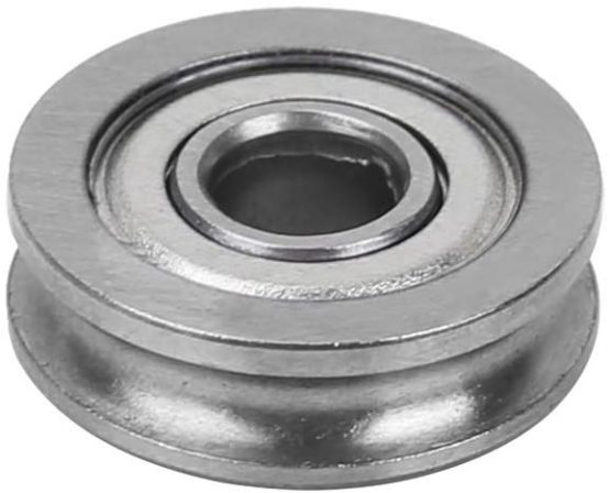Hazmemejor Sealed Deep Groove Bearing- 10pcs U604ZZ 13 * 4 * 4mm V Groove Sealed Guide Pulley Rail Steel Guide Bearings - Image 3