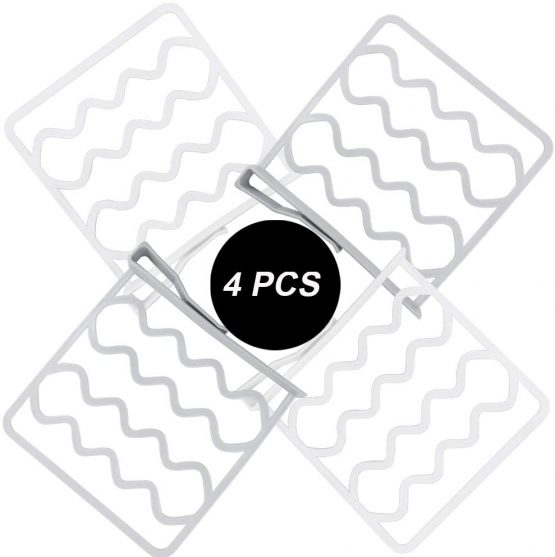 VINFUTUR 4pcs Closet Shelf Dividers Plastic Wardrobe Partition Board Shelf Divider Separator for Clothes No Drilling - Image 3