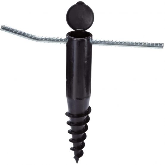 Leifheit Screw-in Rotary Washing Line Ground Spike, Washing Line Socket, 5 cm/50 mm Ground Screw for Linomatic clothesline, for Easy Installation of Rotary Clothes Line, Ground Socket - Image 3