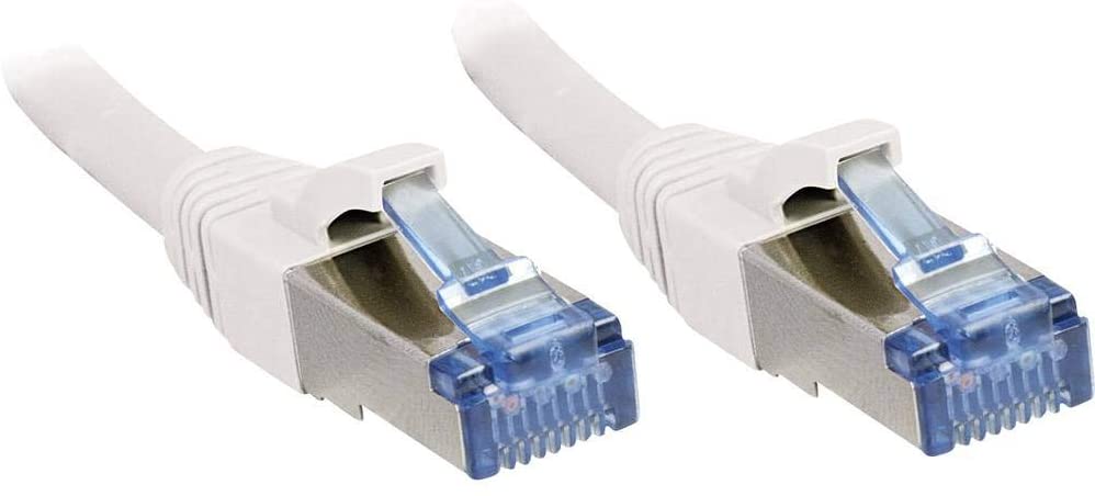 LINDY 1m Cat.6A S/FTP LSZH Snagless Gigabit Ethernet Cable, White