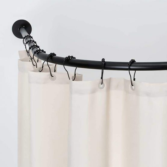 Ulable 24 Pack Shower Curtain Hooks Rings Roller Balls Shower Rings Stainless Steel Metal Rust Free. （Black） - Image 3