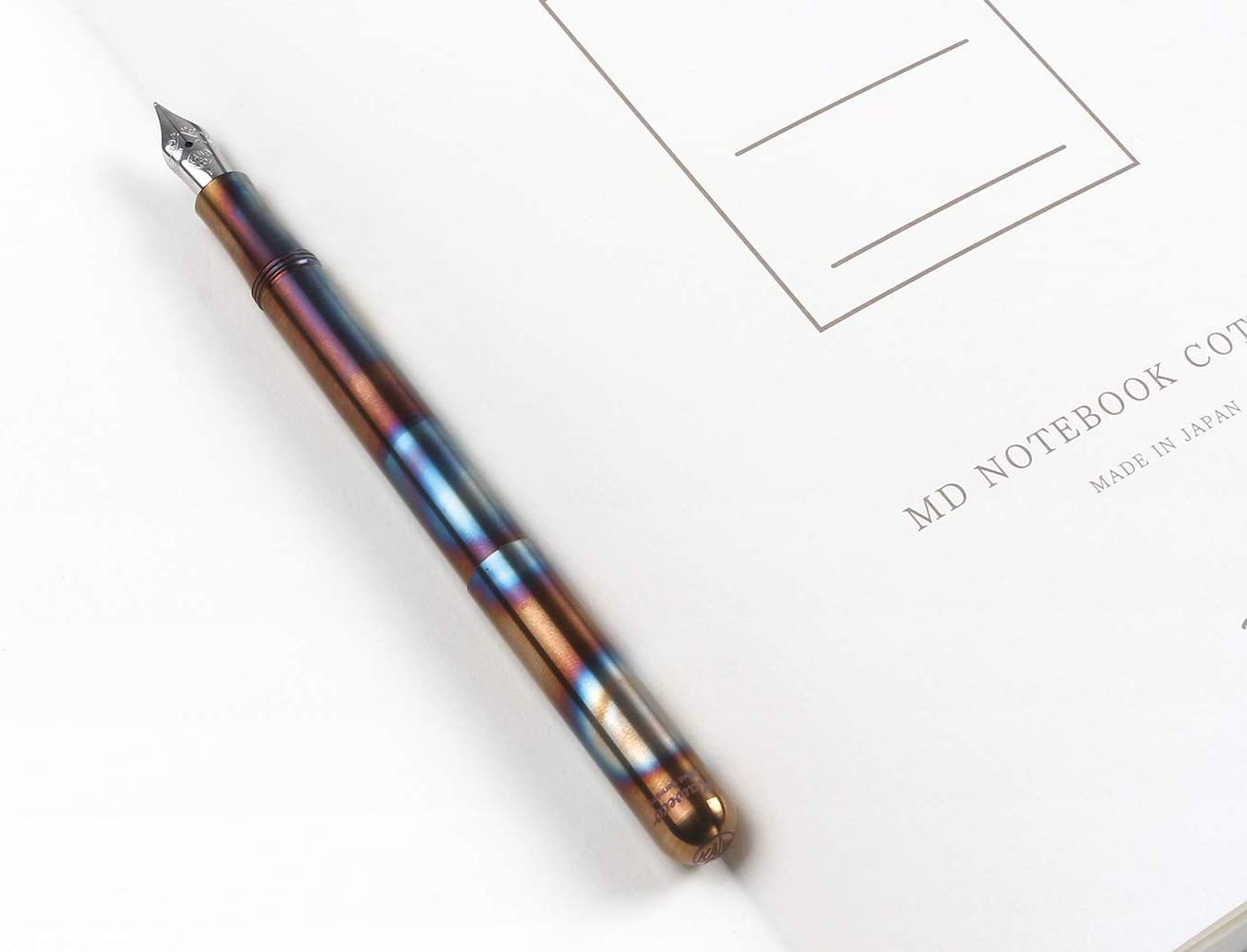 Kaweco LILIPUT Fountain Pen Fireblue l I Premium Blued Stainless Steel Fountain Pen for Ink Cartridges 12.5 cm I Nib: F (Fine) - Image 3