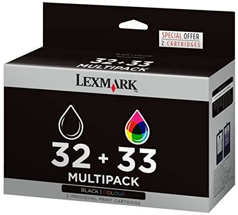 Lexmark No 32 And No 33 Ink Cartridge Black And Colour Combo-pack 15.6ml And 11.5ml