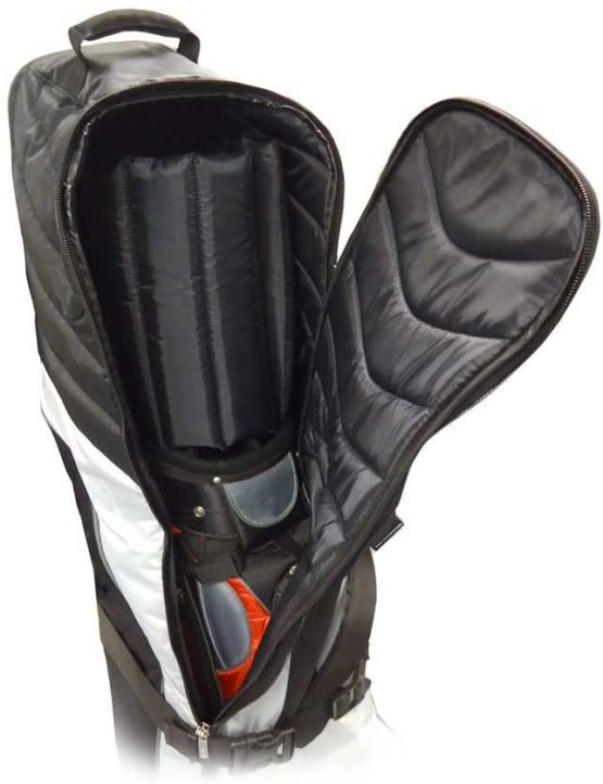 Asbri Golf Tech Deluxe Travel Cover and Flight Bag - Black/Silver - Image 2
