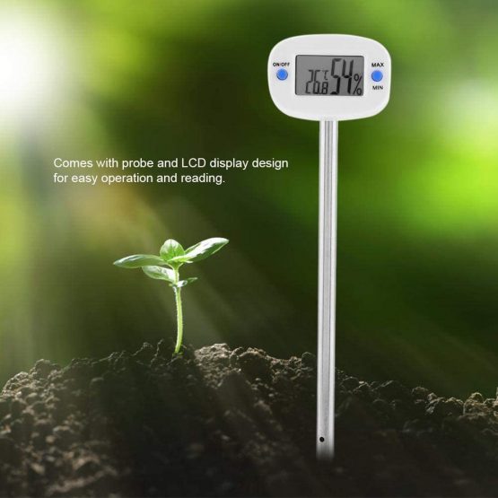 Digital Soil Hygrometer Soil Moisture Tester Plant Tester Plant Care Hygrometer Temperature Humidity Tester with Probe for Garden, Farm, Lawn Plants Indoor & Outdoor - Image 4