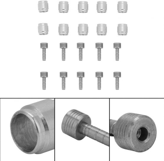 Bike Olive Insert,10 Set Bicycle Brake Olive and Brass Connecting Insert Kit Olive and Barb Hydraulic Disc Brake Hose Olive Connector Insert Replacement for AVID SRAM - Image 2