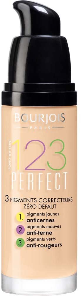 Bourjois 123 Perfect Medium Coverage Liquid Foundation 52 Vanilla, 30 ml (Pack of 1), Vanille - Image 2