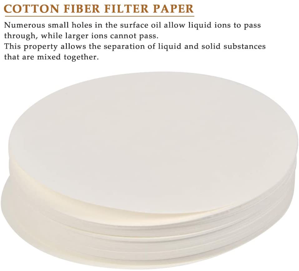 TIMESETL Qualitative Filter Paper 100 PCS Round Medium Flow Rate 11cm Dia Laboratory Filtration Lab Supplies - Image 4