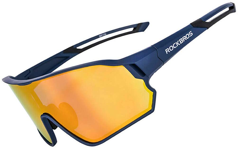 ROCKBROS Polarized Sunglasses Sport Sunglasses UV 400 Protection TR90 Frame Riding Ski Goggles Eyewear for Outdoor Sports Cycling Running Climbing Fishing Driving Snowboarding