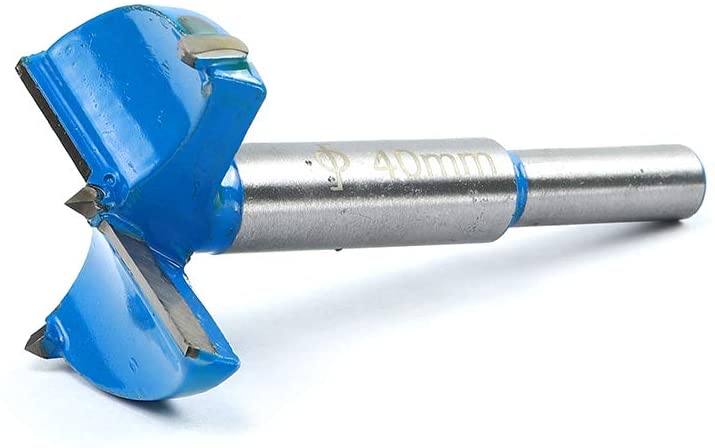 1-3/5 Inch 40mm Forstner Drill Bit Woodworking Hole Saw Wood Cutter,Professional Alloy Steel Wood Drilling Woodworking Hole Boring Bits Power Rotary Cutting Tool (Blue)