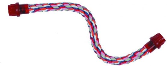 Coloured Cotton Bendy Parrot Perch 15" - Small