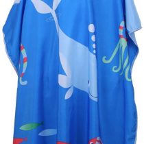 KaHot Haircut Salon Hairdressing Cape for Kids Child Styling Polyester Smock Cover Waterproof Shampoo & Cutting Household Capes with Snap Closure,37"×51" (Whale)