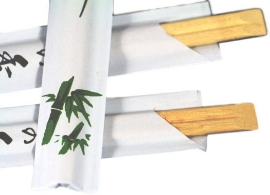 (Pack of 15 Pairs) Disposable Bamboo Wooden Chopsticks Individually Wrapped (15)